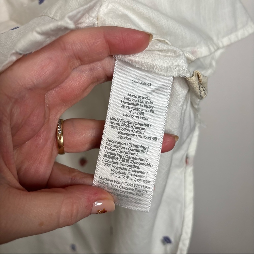 Madewell Beachside Shirttail Top in Fresca Fruit size XS - Picture 6 of 9